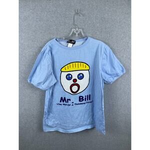 Mr. Bill Clay Man of a Thousand Faces‎ Shirt Size L Blue Short Sleeve Tee